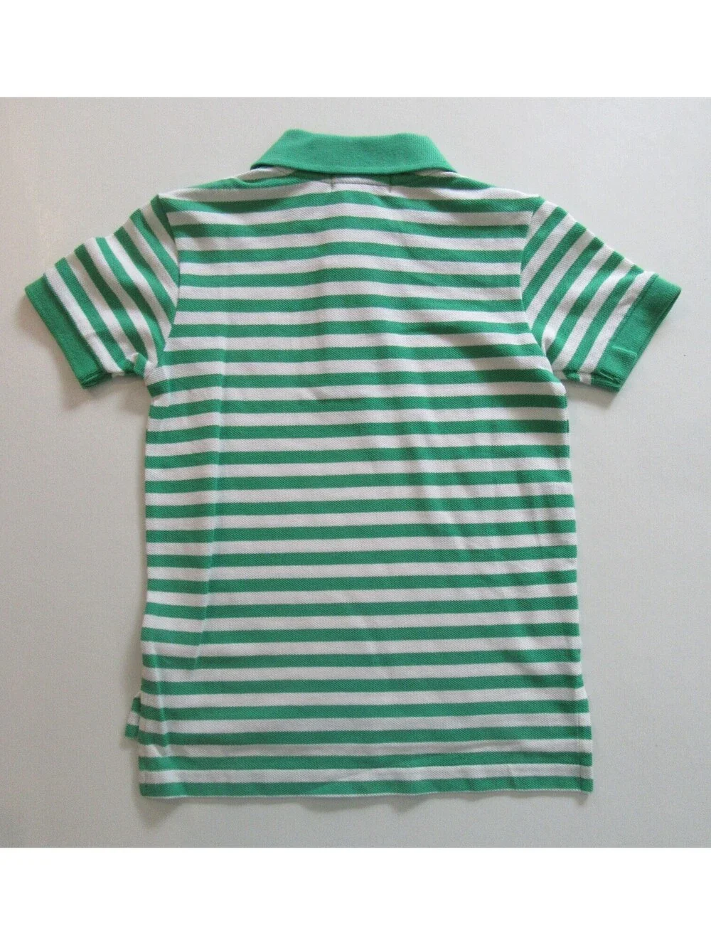 Polo Ralph Lauren Boys Short Sleeve Shirt Green with White Stripes Size 4 / 4T